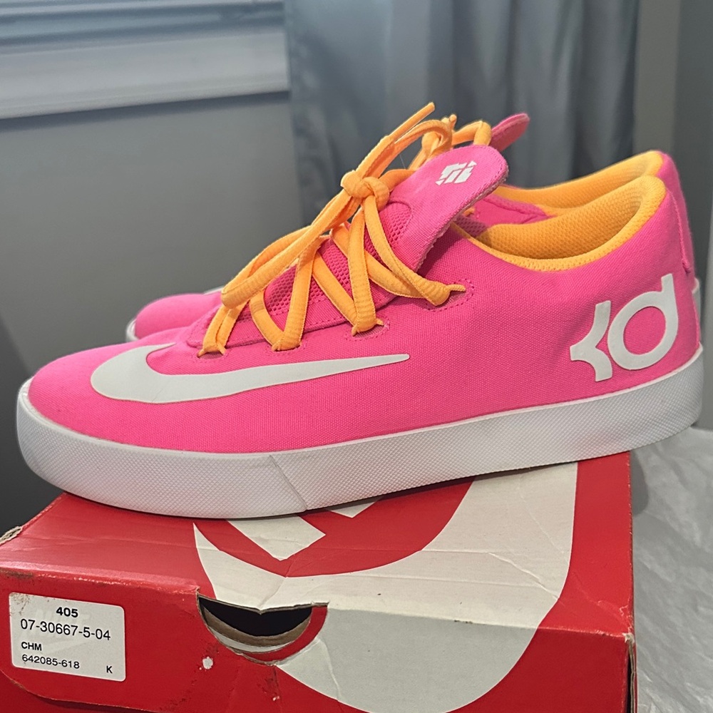 Nike KD Vulc Pink and Orange Sneakers